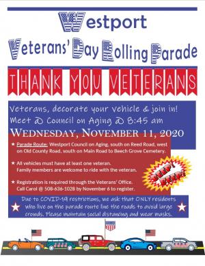 Veterans' Day Rolling Parade flyer