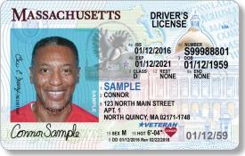 Sample Mass license with veteran designation