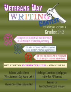 Student Writing Contest flyer